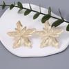 Creative design, three-dimensional multi-layer metal flower earrings, simple and versatile, stylish and trendy alloy stud earrings