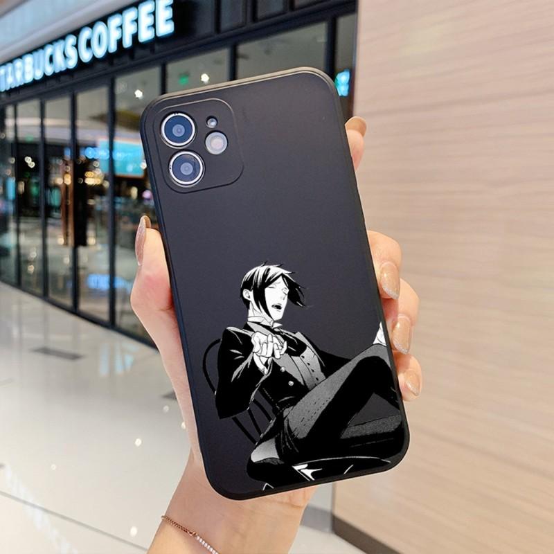 Butlers Ciel Phantomh Phone Case For IPhone 14 11 12 13 Pro Max X XR XSMax 6 6S 7 8 Plus SE 2022 Soft Square Color Phone Cover
