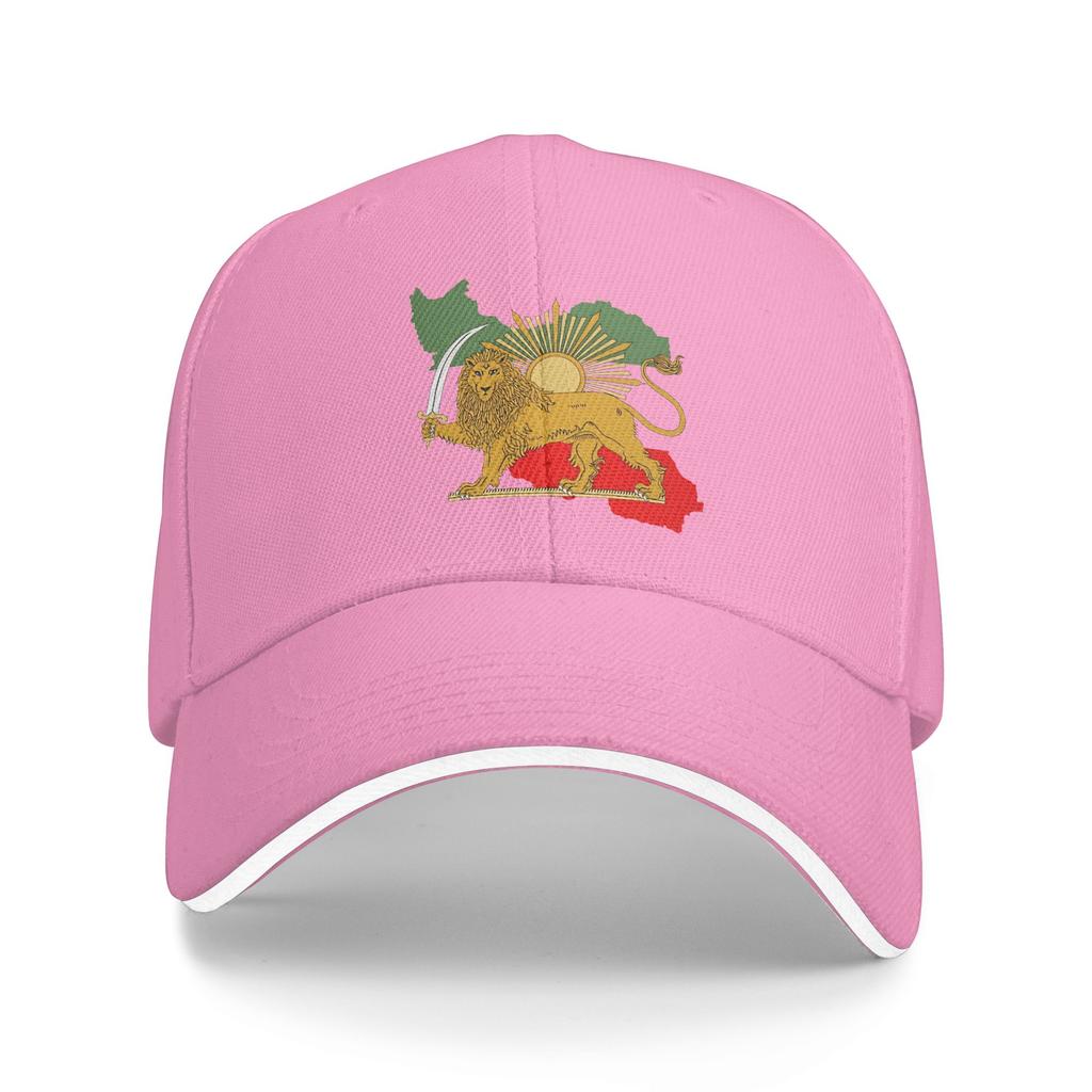 Persia Map & Flag Sun Baseball Cap Summer Y2k Retro Hip Hop Hats For Unisex Women Kpop Rock Snapback Cap