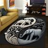 1pc Non-Slip Elephant Print Carpet Machine Suitable for Living Room Mat Bedroom Nursery Outdoor Yard MatHome Farm Decoration Rug