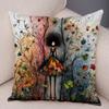 Nordic Style Geometric Women Cushion Cover Decor Cartoon Children Soft Plush Pillow Case 45X45Cm Pillowcase For Sofa Home Car