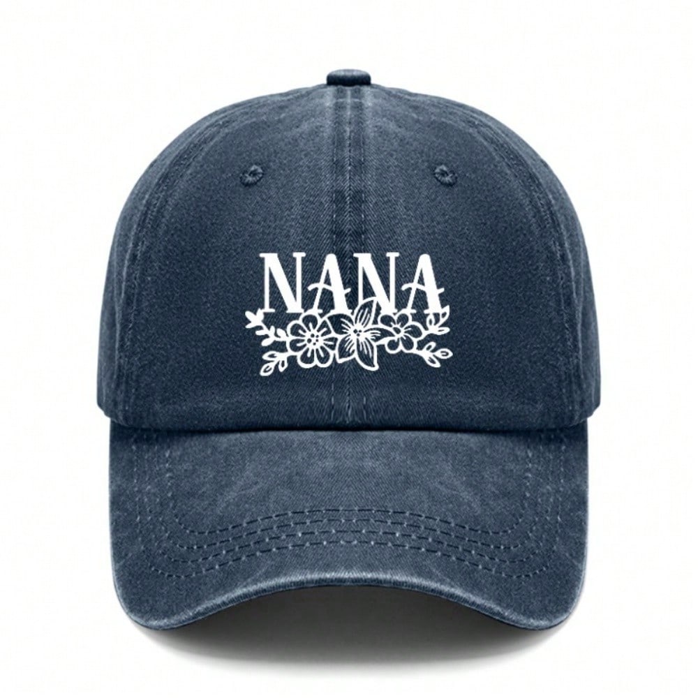 Nana Baseball Cap - Letter "NANA" Print Adjustable Breathable Casual Outdoor Sports Hat For Grandma Gift