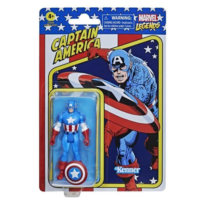 Figurine Captain America MARVEL LEGENDS Retro - 9,5 Cm - Multi-articulée