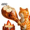 Campfire Candle Holder Animal Tealight Holder Durable Resin with Cat Cute Fox