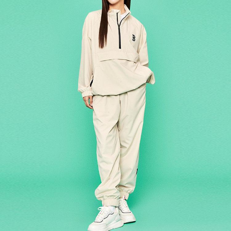 New MLB Knitted Sweatpants Unisex Apricot 3AWPB0131-43BGL