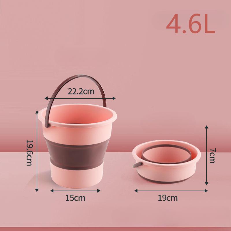 Folding Bucket Multifunctional Silicone Bucket for Car Washing Fishing Camping Water Container Collapsible Bucket
