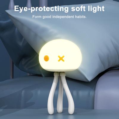 Jellyfish Night Light for Kids Bed Frame Touch Control Jellyfish Lamp with Flexible Tentacles Rechargeable Baby Nursery Lamp Cute Gift for Baby Shower