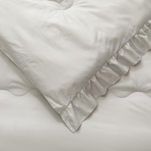 Nitori (NITORI) Einzelbettwäsche-Set mit rüschenbesetzter Steppdecke ohne Bezug, GY S2512, Größe S (2115100050010)