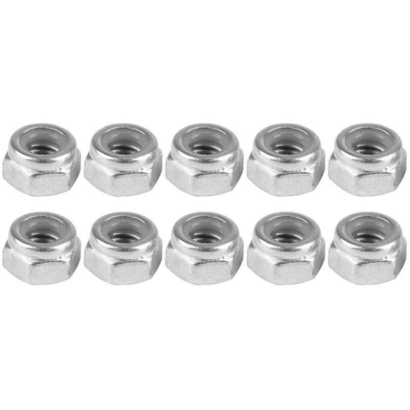 Buy 10PCS M3/M4/M5 Silver Hex Nylon Insert Lock Nuts Antiloose Self