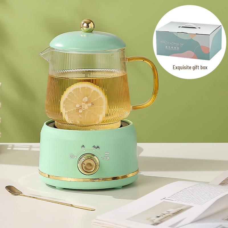 Multifunctional Mini Electric Health Stew Cup: Glass Heating Pot for Office & Flower Tea Gift Set
