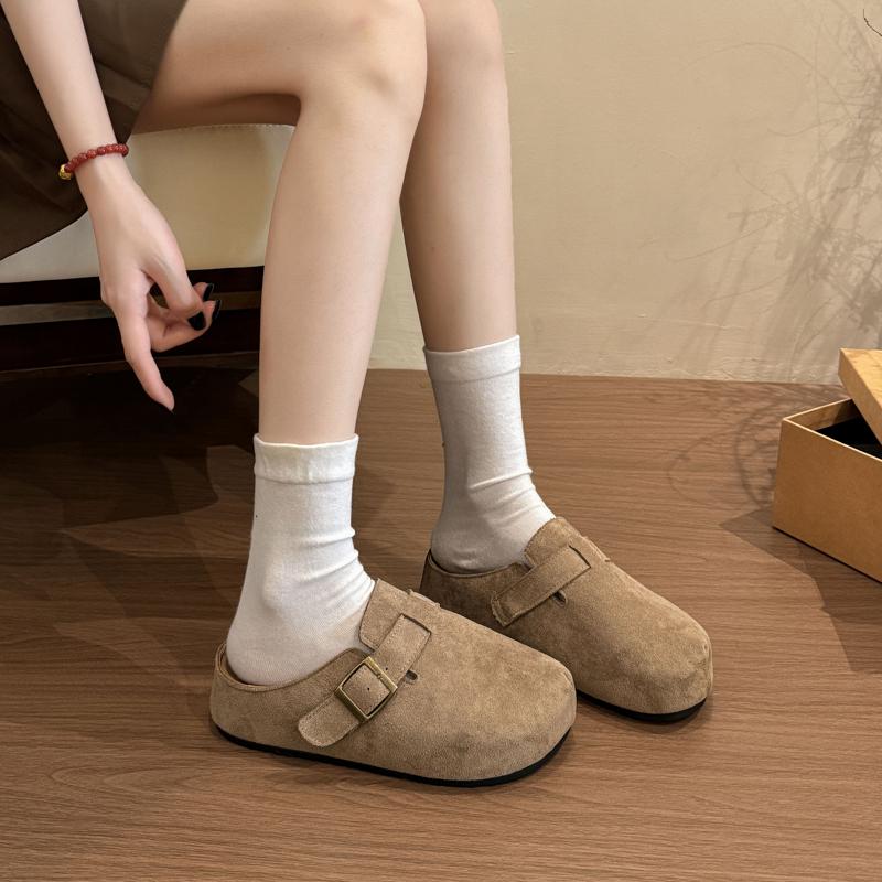 Fashion Fashionable and Simple Hot-selling Summer 2025 Women's Half Slippers Slip-On Fur Covered Toe Shoes Leisure Women's Shoes
