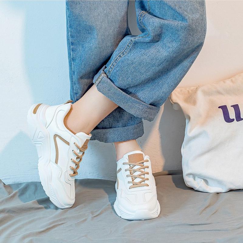 Fashion 2025 New Women's Sneakers Lace Up Women Casual Shoes Non Slip Student Outdoor Walking Shoes Comfortable Women Shoes High Quality