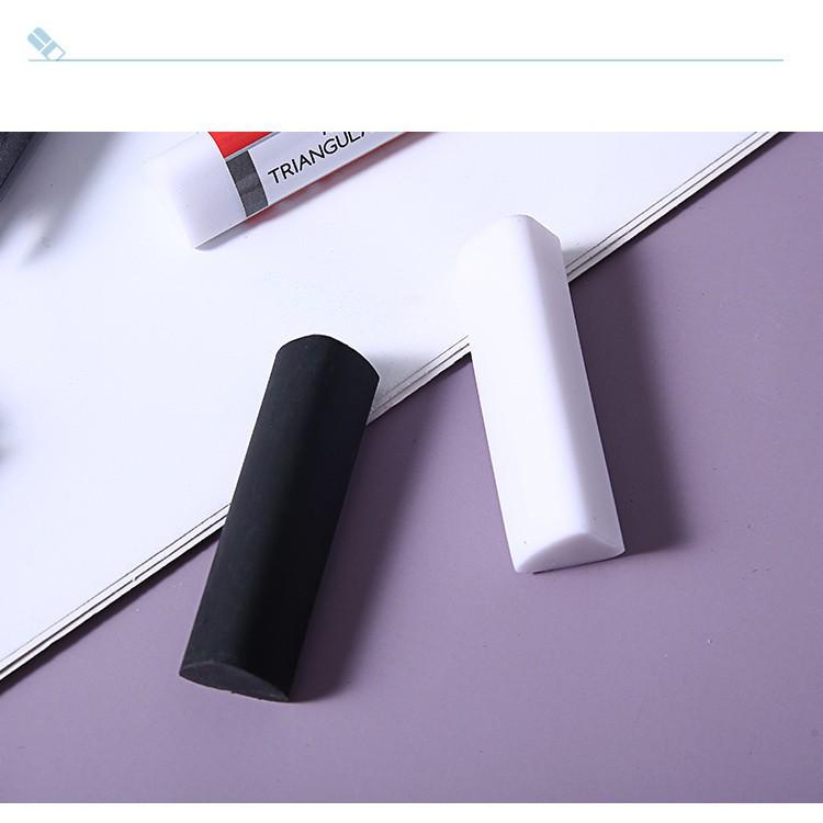 

Triangle 4B Eraser: Black & White, Low-Dust, Creative Eraser for Students, Office, Exams & Art. Black - 32 Pieces Full Box