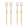 Yori Stainless Steel Two-tone Circular Chain Tassel Earrings Waterproof for Women Delicate Popular Jewelry Wholesale 2025
