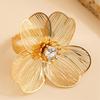 Elegante Anello Fiore Foglia di Ginkgo per Donna, Anello Vintage Dorato Accessorio Gioiello Cuneo Regalo
