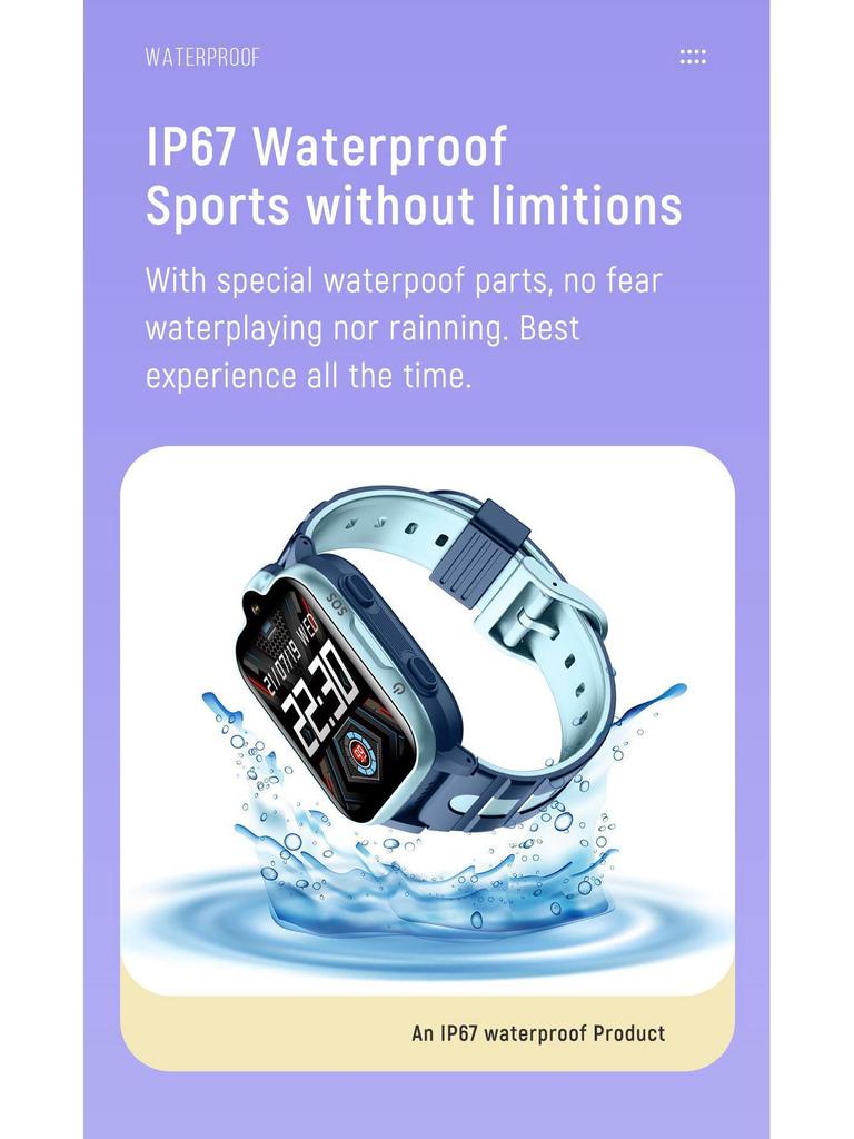 K15H Kids' 4G GPS Phone Watch: Waterproof, Video, Call & Photo Capability