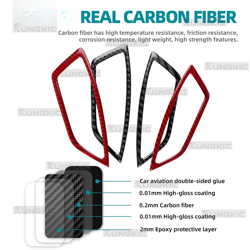 Soft Carbon Fiber Sticker Trim For Subaru Forester 2019--2024 LHD RHD Car Air Vent Outlet Frame Cover Interior Dashboard