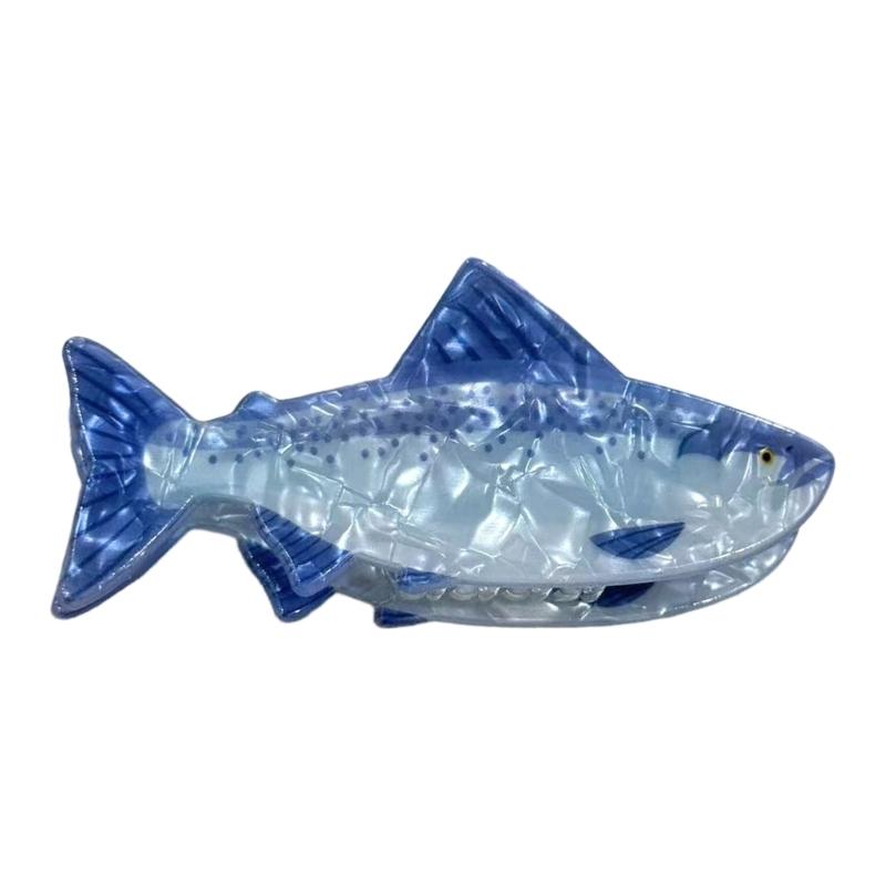 Stilvolle Acryl Haarspange in Fischform für Frauen Realistisches Meereskreatur-Design Haarschmuck für Partys und den täglichen Gebrauch