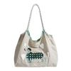 2024 Japanese-Style Embroidered Nylon Dog Underarm Shoulder Bag for Women - Large Capacity, Hand-Held & Oblique Design