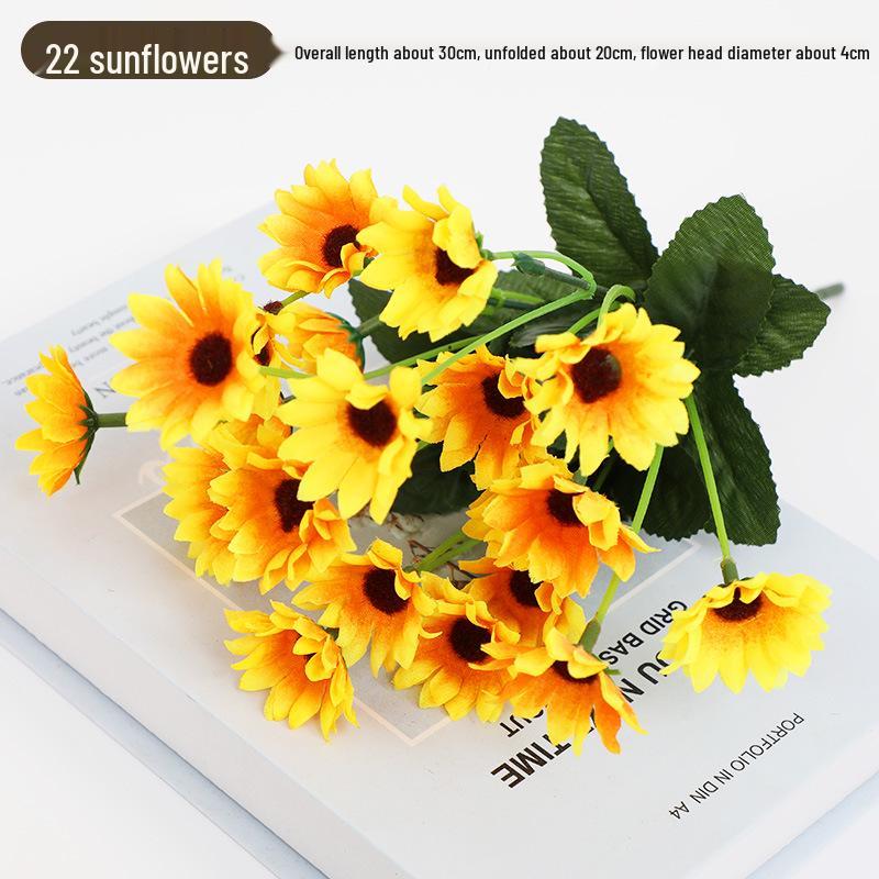 

Мини Подсолнух Искусственная Цветочная Композиция для Украшения Стола