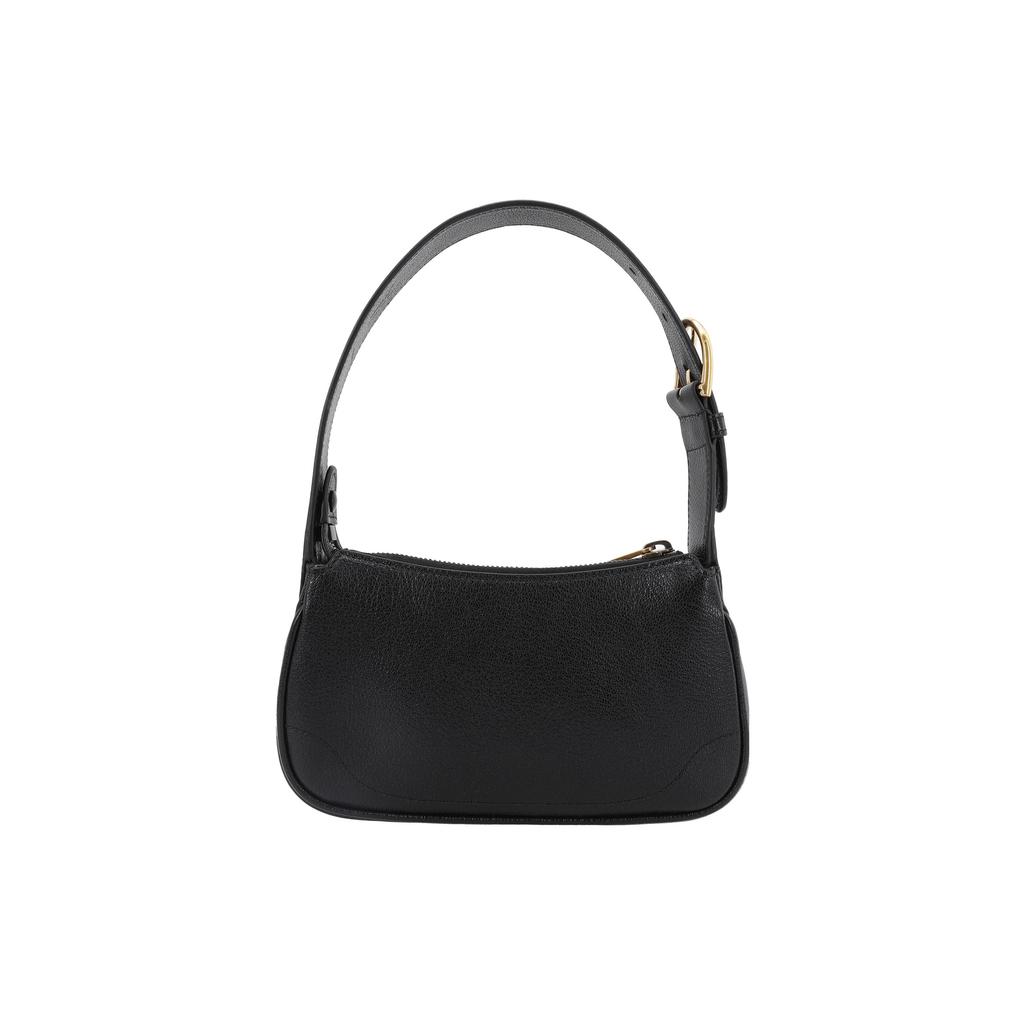 Gucci Aphrodite Gold-Plated Double G Logo Zipper Closure Leather Underarm Bag Mahjong Bag Handbag Shoulder Bag Women Bags Black 739076-AAA9F-1000