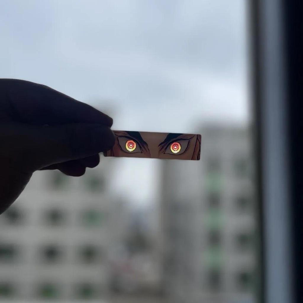 Demon Slayer Hashira Keychain: Acrylic Pendant with Glowing Eyes