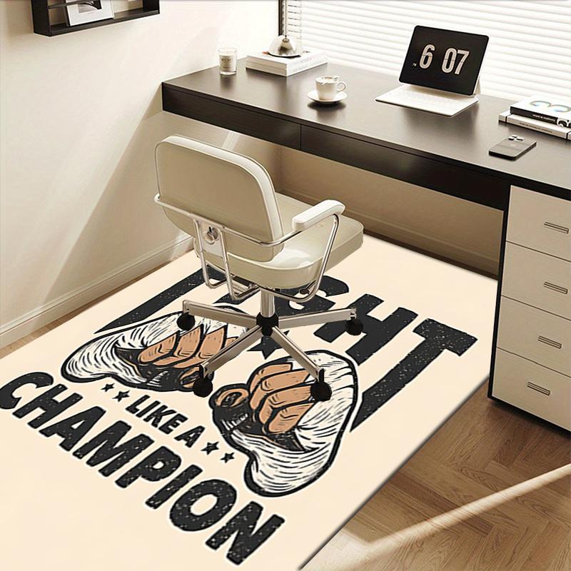 Fight Like A Champion Chair Mat: Office Carpet, Oversized Rug for Home Decor, Sofa Mat, Desk Pad Gift Suitable for Bedroom, Living Room, Any Room
