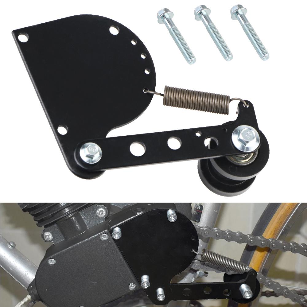 E-Bike Kit Federbelasteter Kettenspanner Kettenspanner Schwarz Passend für 49cc 66cc 80cc 2-Takt Motor Motorisiertes Fahrrad