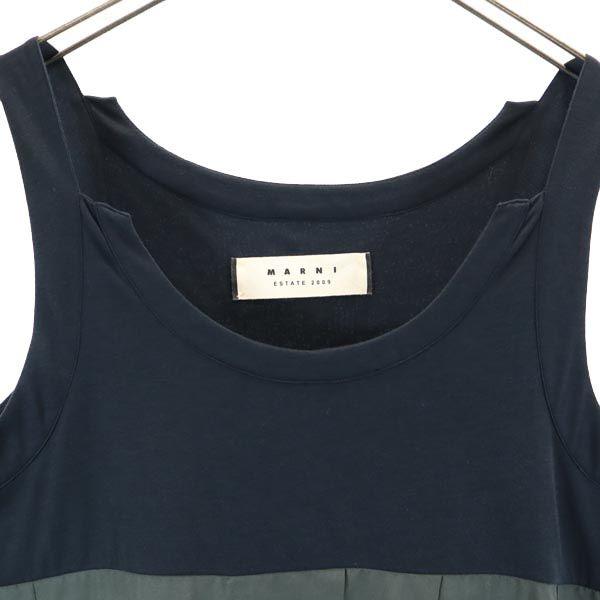 MARNI Ruffled hem Cami one piece 42 Gray Women Used