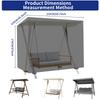 210D 3 Seater Garden Swing Covers Outdoor Waterproof Oxford Swinging Chair Cover Patio Hammock UV Resistant Cover with Zips