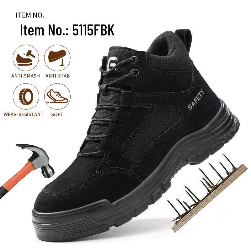 Men's Safety Shoes: Anti-Smash, Anti-Puncture, 4.0MM Kevlar, Comfortable & Lightweight Protection Footwear