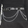 Y2K Punk Body Chain for Dress Stage Dancing for Women Girls Studded Belt Hot Girl Belt Studded Heart