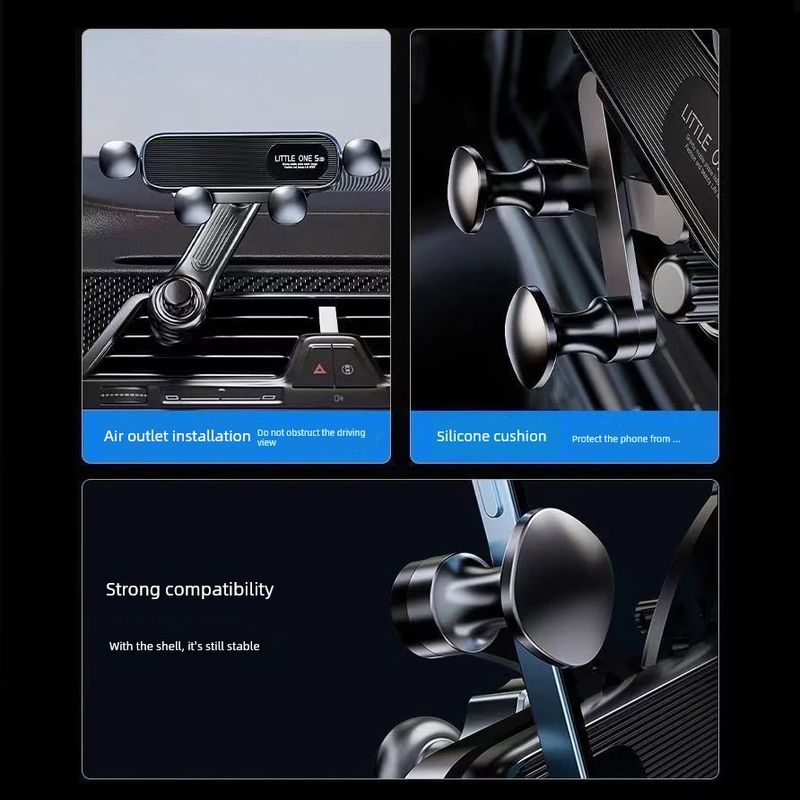 2025 New Mobile Phone Car Bracket Air Outlet Special Car Gravity Support Navigation Universal Fixed Cute