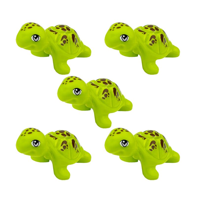 Bouwstenen zeeleven rog dolfijn delphis anemoonvis zeeschildpad schildpad pinguïn haai octopus assemblage speelgoed