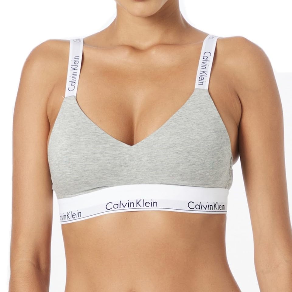 

Современный хлопковый бюстгальтер ck [Calvin Klein] Женский (XS, Серый) [Элемент]