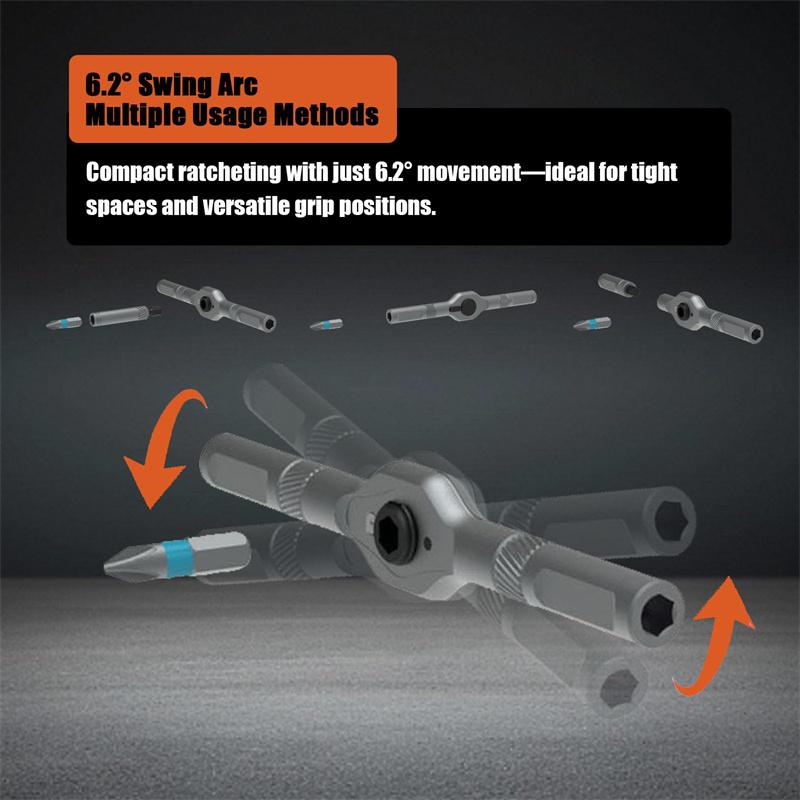 Ratchet 24-in-1 Screwdriver Set Precision Meets Versatility – Readyintend Magnetic Compact Multi-Bit Repair Kit With T-Handle