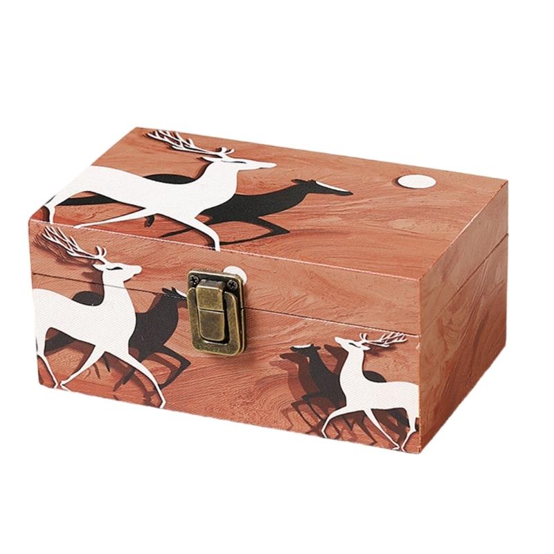 

Elegant Wood Jewelry Case Portable Organizers Earrings Displaying Box with Large Capacity for Necklace Bracelet Rings