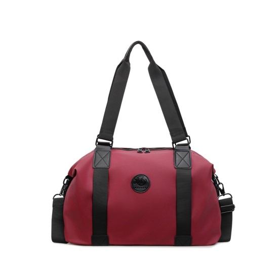 

Unisex Gym Tote Duffel Bag with Wet Pocket Weekender Tote Overnight Duffel for Men Women Workout Travel Swimming Dance вина червоного кольору