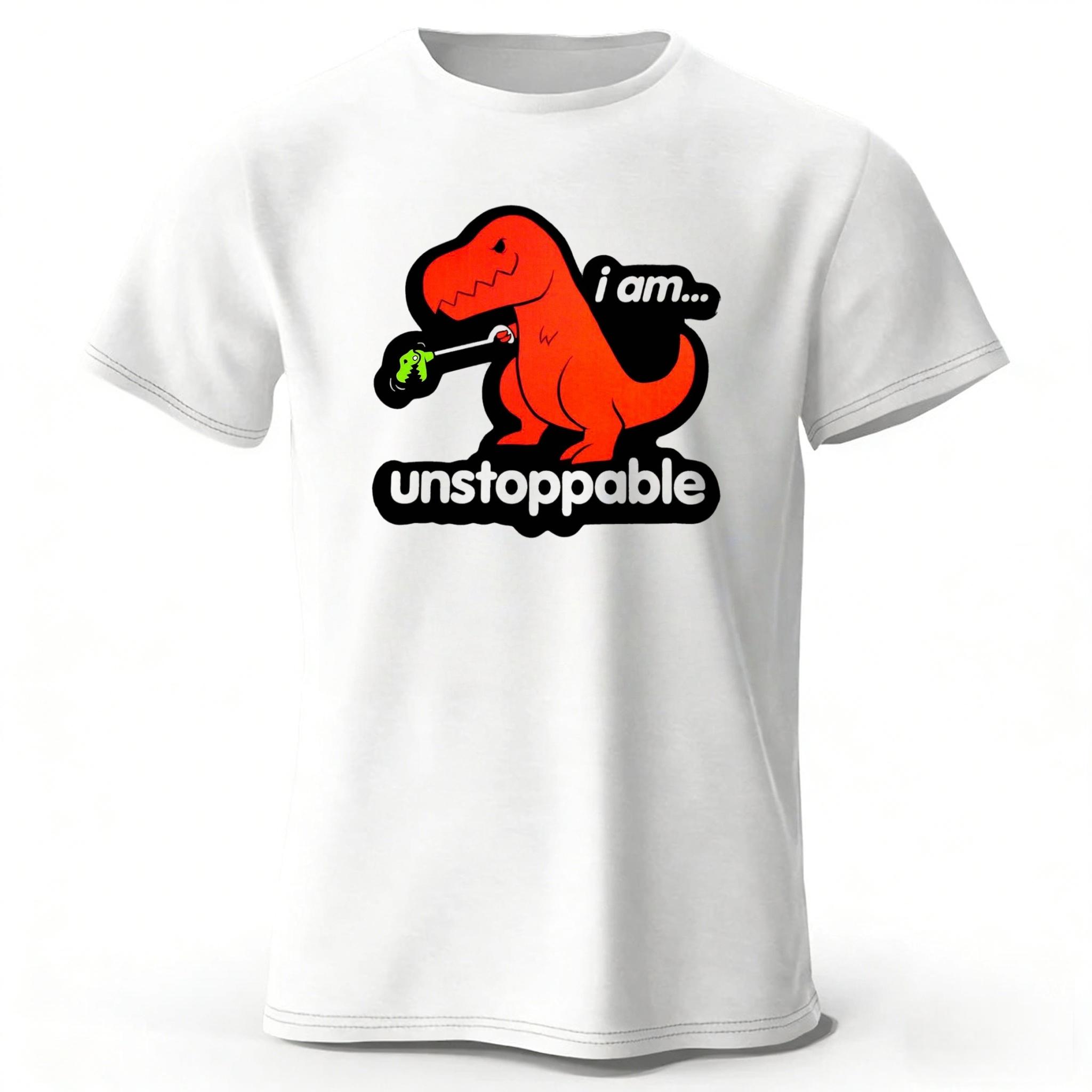 

New Fun and Bizarre Tyrannosaurus Rex Pure Cotton Tshirt for MenWomen Loose Large Breathable Sports Short Sleeves Trendy Style 4XL