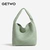 Borsa di design di nicchia tessuta a mano da donna borsa versatile borsa madre e figlio borsa a tracolla 2025 nuova borsa tote di grande capacità