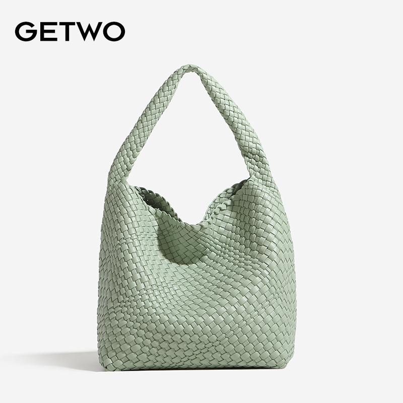 

Niche design hand-woven bag women s bag versatile child and mother bag shoulder bag 2025 new large-capacity tote bag 33CM
