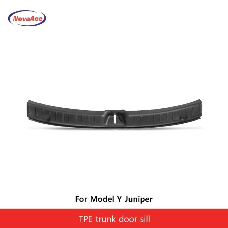 

Накладка порога багажника для Tesla Model Y Juniper 2025 Model 3 Highland 2025 2025 TPE Защита багажника Защитная полоса, устойчивая к царапинам TPE
