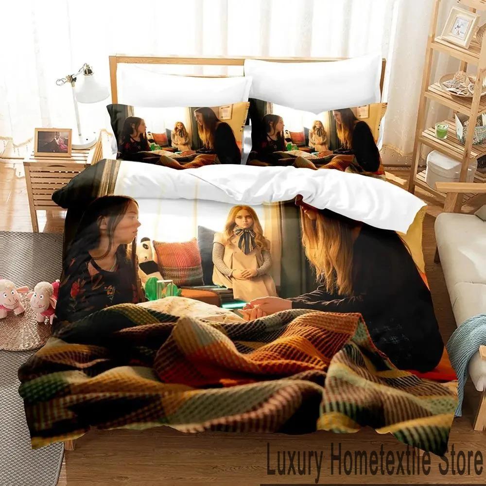 3D Tisk M3GAN Film Ložní souprava Chlapci Dívky Twin Queen King Size Povlak na přikrývku Povlak na polštář Postel chlapci Dospělí Domácí textil