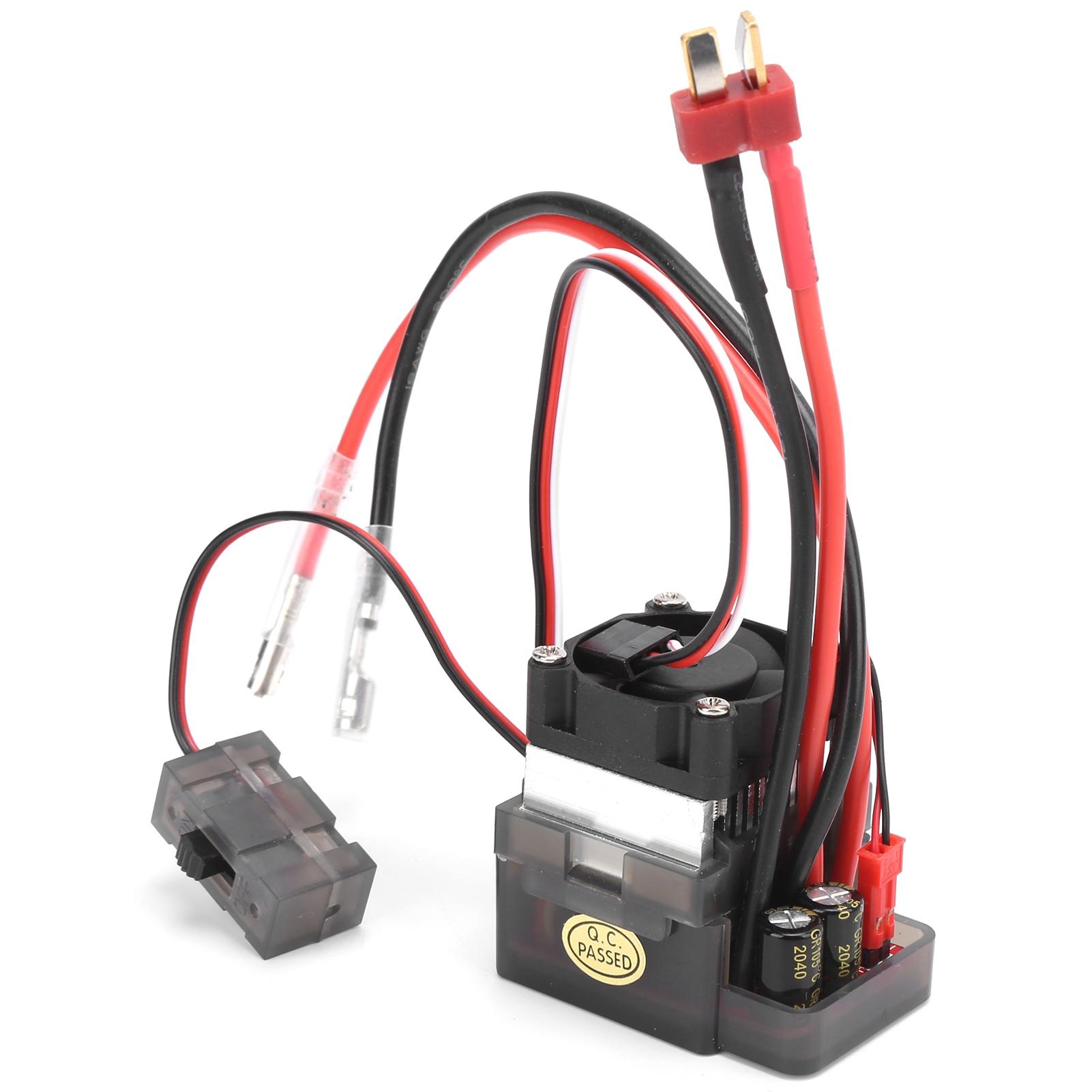 

High Voltage Version 320A TwoWay Brush ESC with Brake Cooling Fan for Vehicle Ship Model