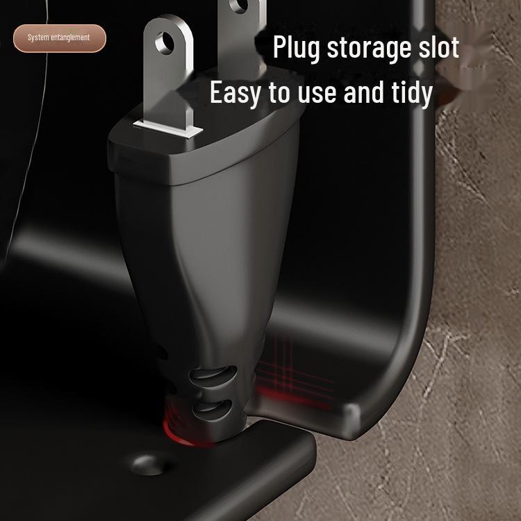 Gun Gray Punch-Free Hair Dryer Rack for Bathroom or Barber Shop