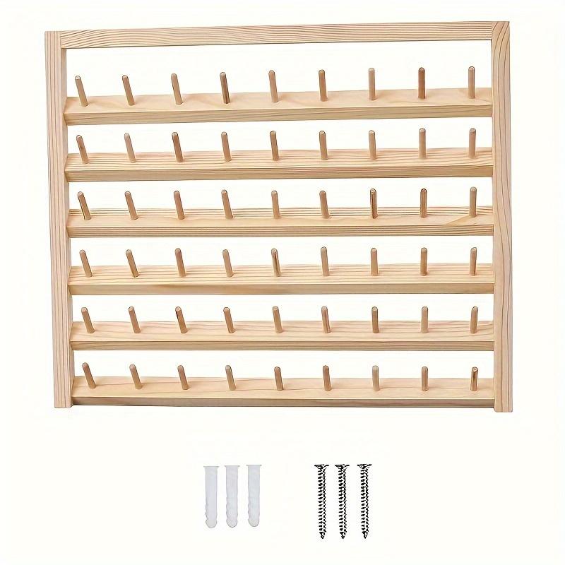 

Hand-made DIY Home Spindle Rack Wall Hanging Wooden Spool Sewing Thread Rack Storage Shelf Wholesale