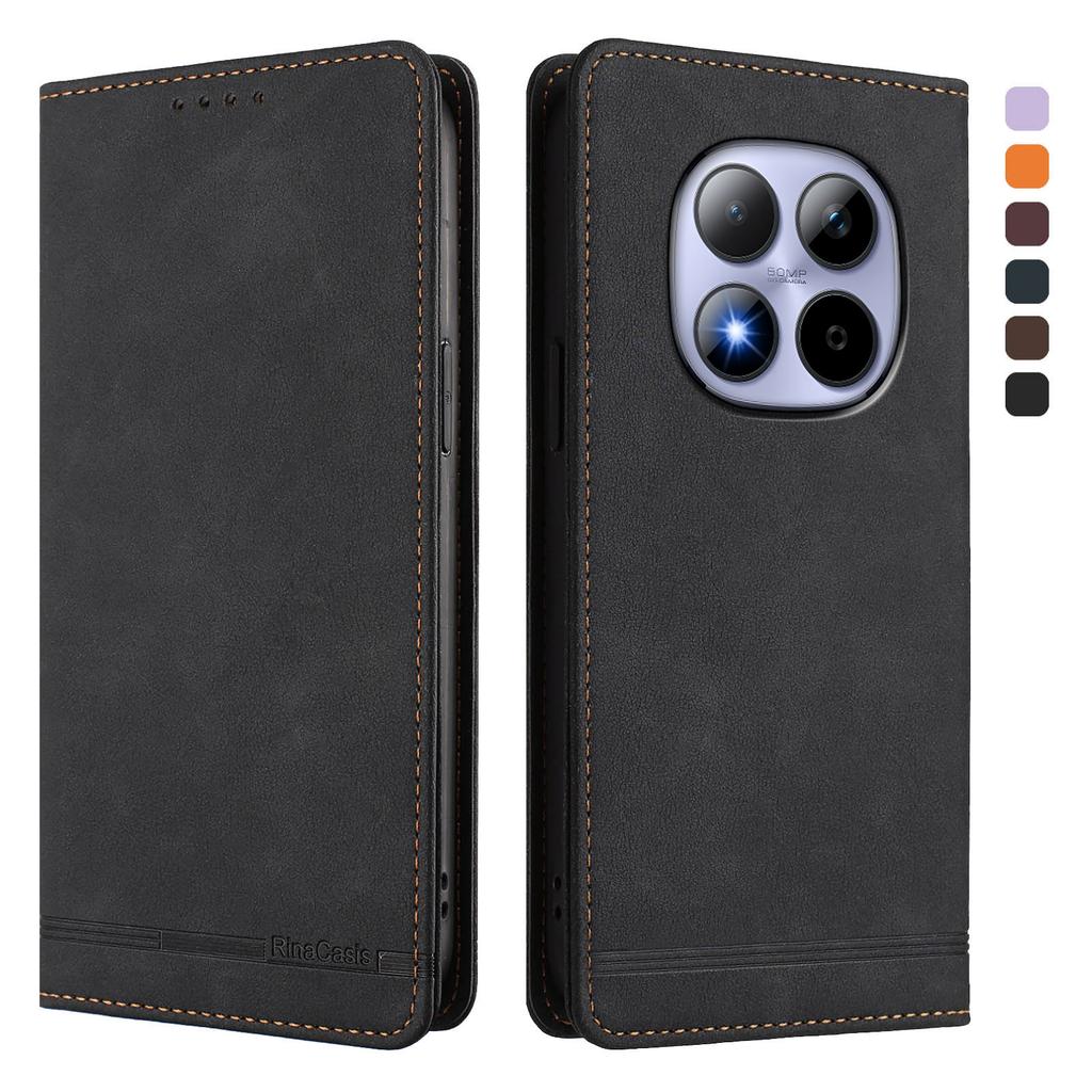 RINACASIS RC23 For Xiaomi Poco M8 Pro 5G/Redmi Note 15 Pro+ 5G (Global) Case RFID Blocking Wallet Stand PU Leather Phone Cover