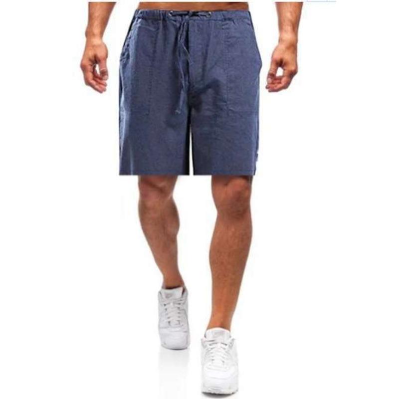 

Мужские льняные европейские и американские повседневные шорты с большими карманами, специальные брюки для трансграничных перевозок 3XL