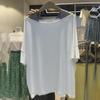 2023 Korean Style Off-Shoulder Cotton Loose T-Shirt for Women