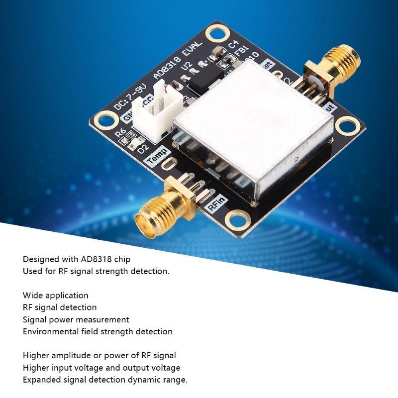 RF Module Signal Board Logarithmic Detector AD8318 Chip 1M‑8GHz 70dB Dynamic AGC Control